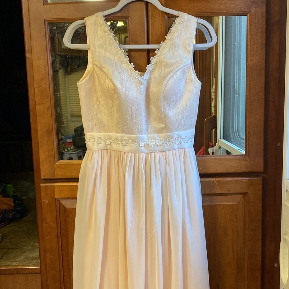 Light in the Box Formal Long Gown Peach NWT Summer Bridesmaid Fall Homecoming